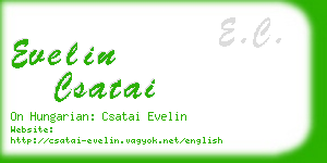 evelin csatai business card